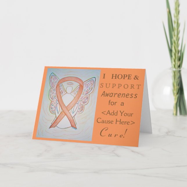 Bright Gold Awareness Ribbon Custom Cause Cards (Front)