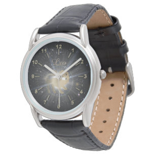 Bright golden Leo Watch
