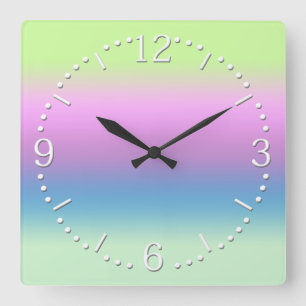 Bright gradient. large clock
