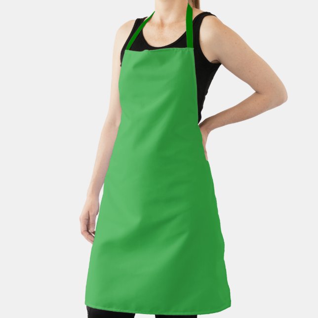 bright green apron with a simple, practical design (Insitu)