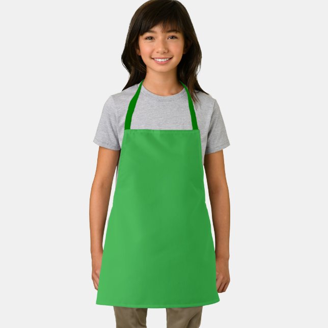 bright green apron with a simple, practical design (Insitu)