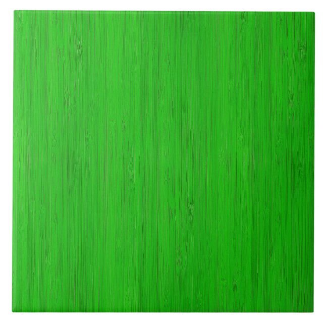 Bright Green Bamboo Wood Grain Look Tile (Front)