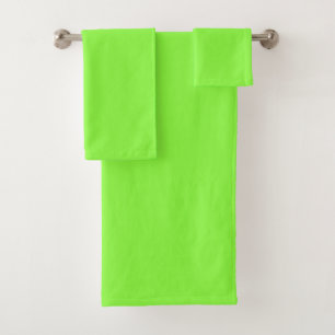 Bright Green Bath Towel Set