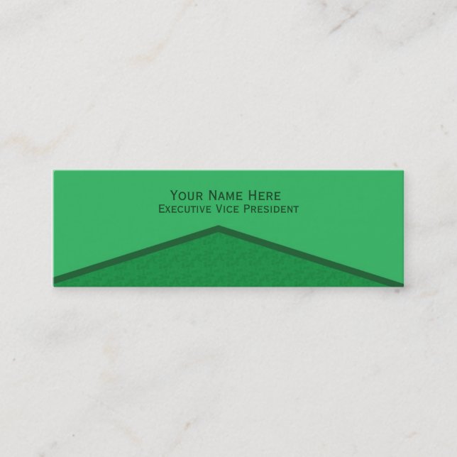 Bright Green Centre Point Mini Business Card (Front)