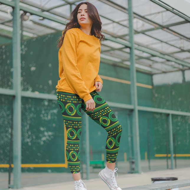 Bright Green Circles Leggings (Creator Uploaded)