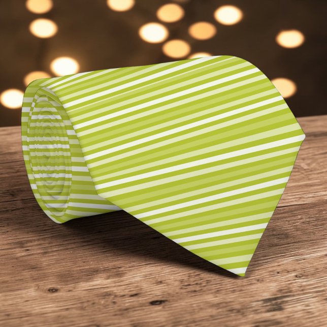 Bright Green Colour Stripes Necktie (Creator Uploaded)