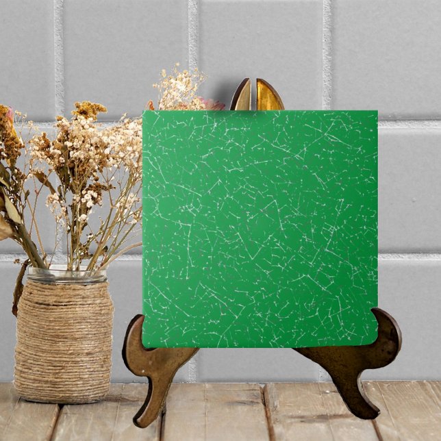 Bright Green Crackled Glaze Simple Modern Texture Tile (Creator Uploaded)