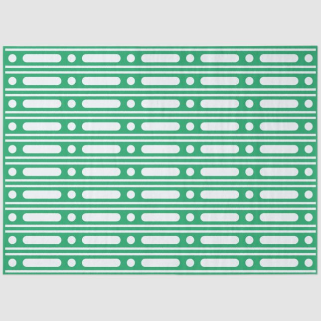 Bright Green Dots Border Decoupage Paper (Front)