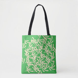 Bright Green Embellished Decorative  Tote Bag