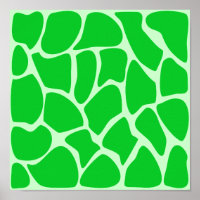 Bright Green Giraffe Print Pattern.