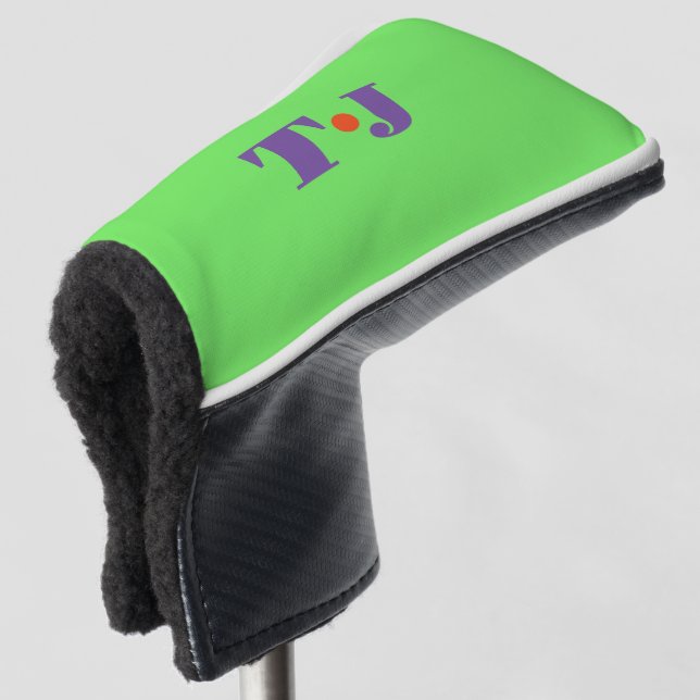 Bright Green Golf Head Cover (3/4 Front)