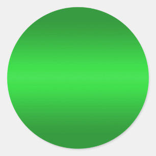 Bright Green Gradient - Emerald Greens Template B Classic Round Sticker