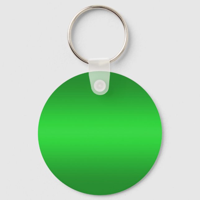Bright Green Gradient - Emerald Greens Template B Key Ring (Front)