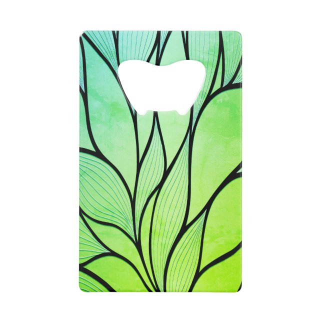 Bright Green Hues Creative Leave Pattern  (Front)