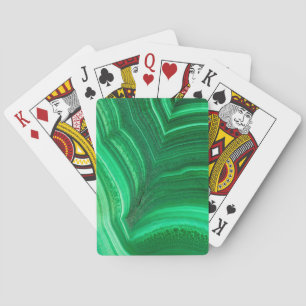 Bright green Malachite Mineral Playing Cards