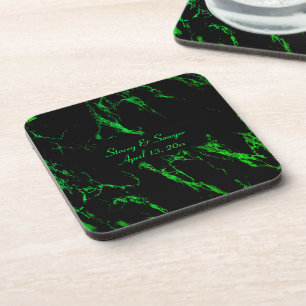 Bright Green Marble  Coaster