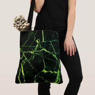 Bright Green Marble Tote Bag