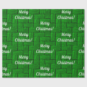 Bright Green Merry Christmas Wrapping Paper