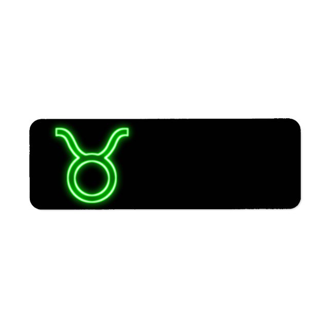 Bright Green Neon - Taurus the Bull Star Sign (Front)