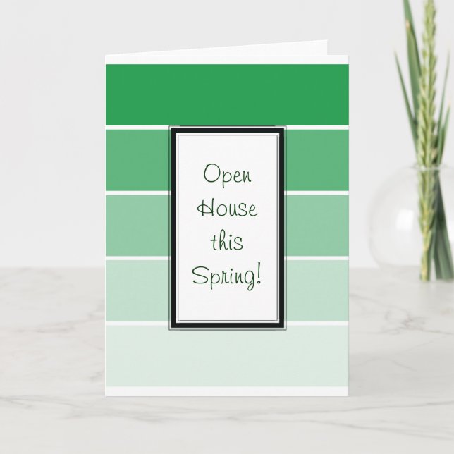 Bright Green Paint Samples Invitation (Front)