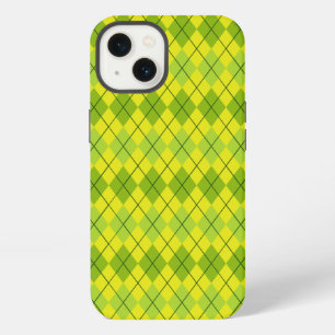 Bright green Scottish Tartan-Pattern iPhone 13 Case
