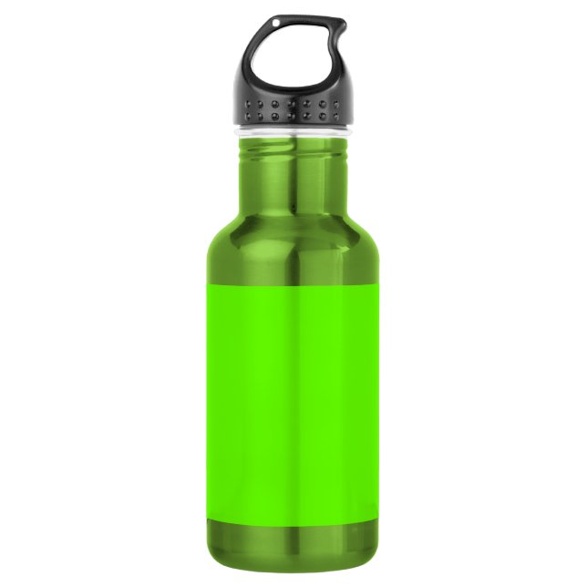 Bright green (solid colour)  532 ml water bottle (Front)