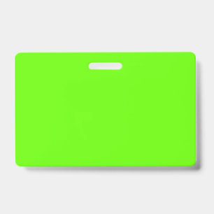 Bright green (solid colour) ID badge