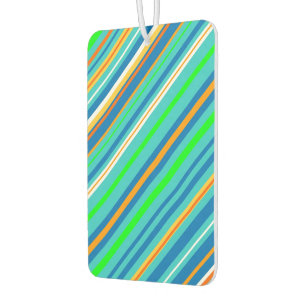 Bright Green Stripes Air Freshener