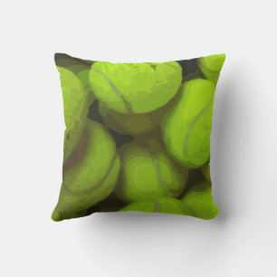 Bright green tennis balls cushion