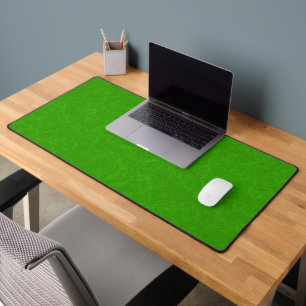 Bright green textured surface swirling pattern desk mat