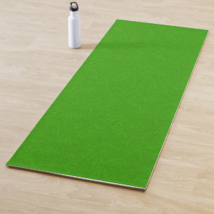 Bright green textured surface swirling pattern yoga mat
