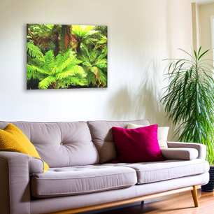 Bright Green Tree Ferns Canvas Print