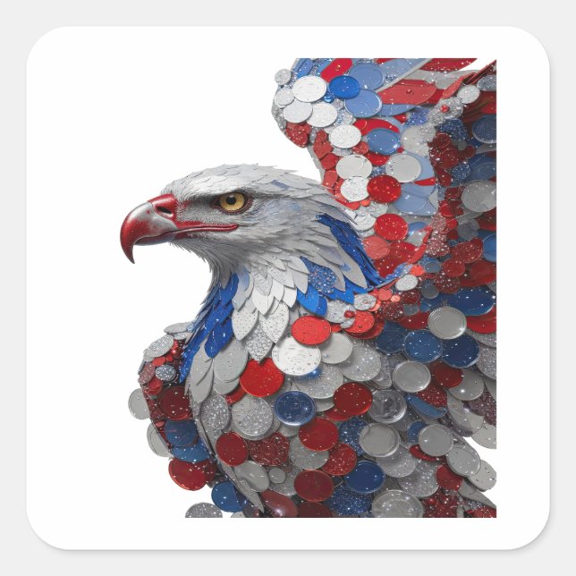 Bright Grey AMERICAN EAGLE Sticker Design (Front)