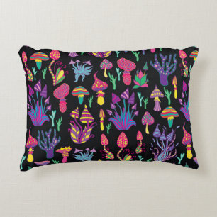 Bright,hallucinogenic,decorative,fantastic mushroo decorative cushion