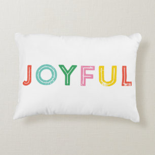 Bright, Happy, and Joyful Holiday Decorative Cushion