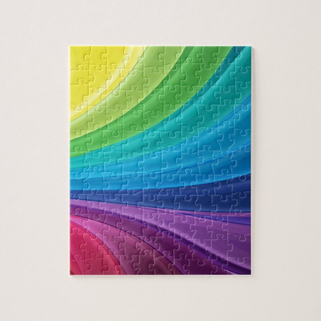 Bright Happy Digital Rainbow Jigsaw Puzzle (Vertical)