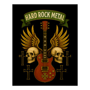 Bright Hard Rock Metal Poster