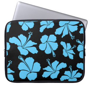 Bright hawaiian seamless pattern with tropical hib laptop sleeve