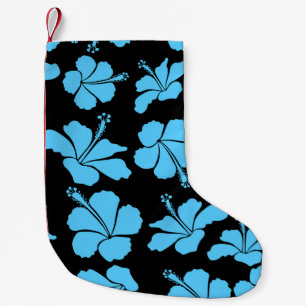 Bright hawaiian seamless pattern with tropical hib small christmas stocking