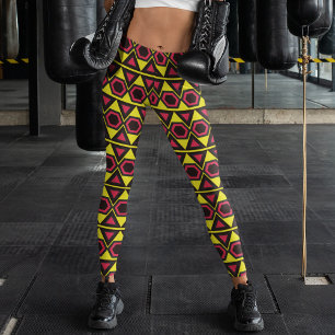 Bright Hawaiian triangles Leggings