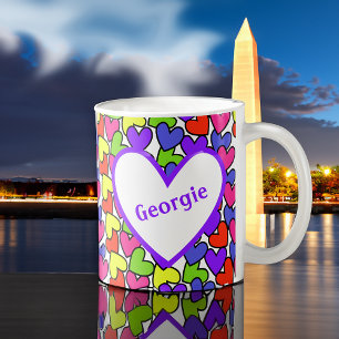 Bright hearts coffee mug