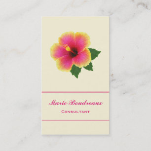 Bright Hibiscus Flower Business Card