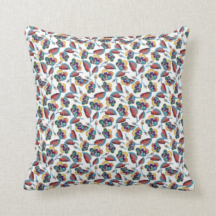 Bright Hibiscus Pattern Cushion