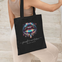 Bright Holographic Lips Makeup Artist, Beauty