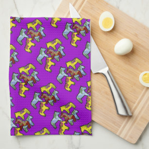 Bright Horses Tea Towel