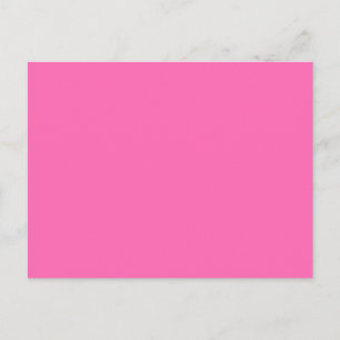 Bright Hot Candy Pink Solid Trend Colour Backgroun Postcard