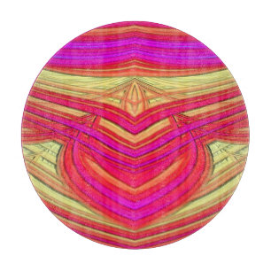 Bright hot colours original fractal design cutting board