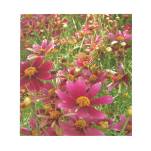 Bright Hot Pink and Yellow Daisy flowers Notepad