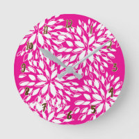Bright Hot Pink Modern Floral Personalised