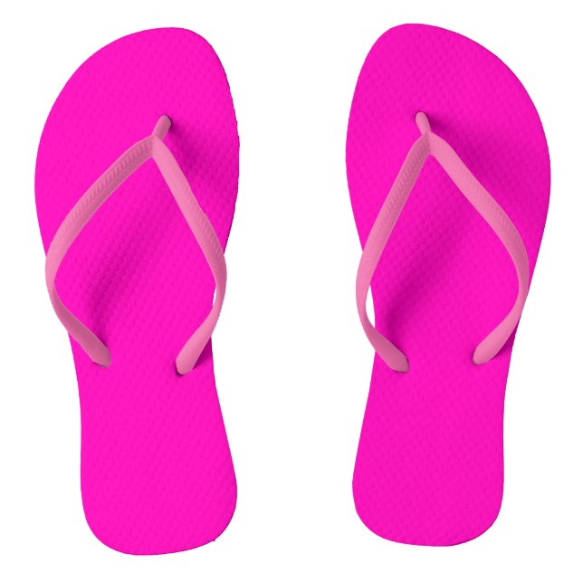 Bright Hot Pink Modern Jandals (Footbed)